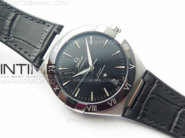 Constellation 41mm SS/Black Ceramic Bezel VSF 1:1 Best Edition Black Dial on Black Gummy Strap A8900 – Bild 2