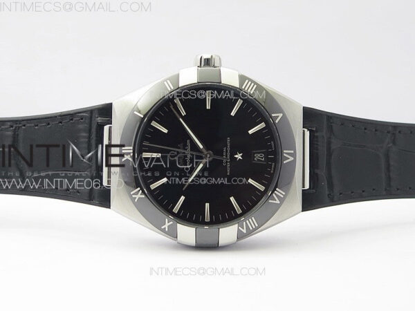 Constellation 41mm SS/Black Ceramic Bezel VSF 1:1 Best Edition Black Dial on Black Gummy Strap A8900 – Bild 3