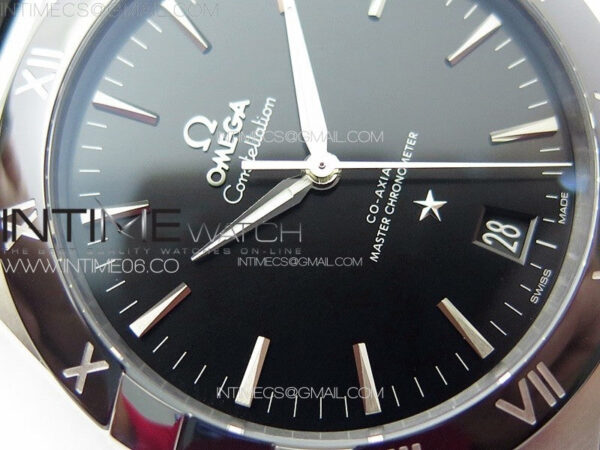 Constellation 41mm SS/Black Ceramic Bezel VSF 1:1 Best Edition Black Dial on Black Gummy Strap A8900 – Bild 6
