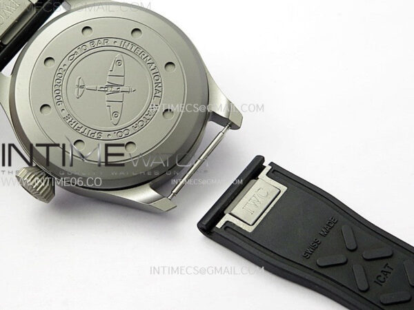 Big Pilot IW329701 SS M+F 1:1 Best Edition Black Dial on Black Rubber Strap SEIKO 8N-24 – Bild 17