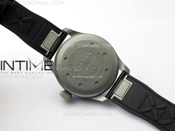 Big Pilot IW329701 SS M+F 1:1 Best Edition Black Dial on Black Rubber Strap SEIKO 8N-24 – Bild 18