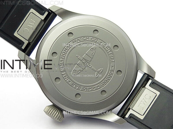 Big Pilot IW329701 SS M+F 1:1 Best Edition Black Dial on Black Rubber Strap SEIKO 8N-24 – Bild 19