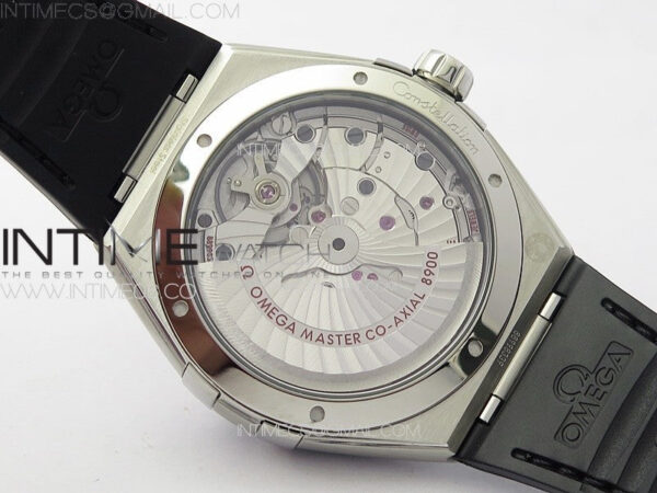 Constellation 41mm SS/Black Ceramic Bezel VSF 1:1 Best Edition Black Dial on Black Gummy Strap A8900 – Bild 19
