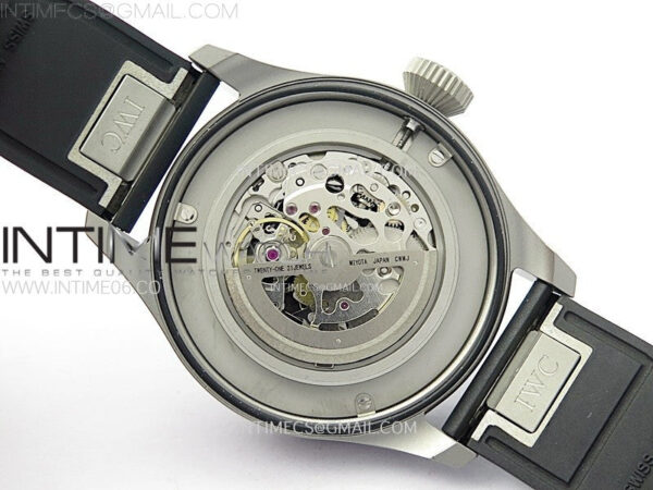 Big Pilot IW329701 SS M+F 1:1 Best Edition Black Dial on Black Rubber Strap SEIKO 8N-24 – Bild 22