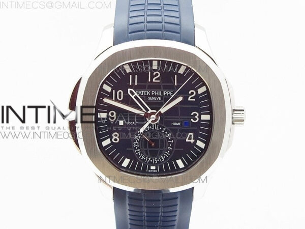 Aquanaut Jumbo 5164A SS Blue Dial on Blue Rubber Strap 324SC – Bild 2