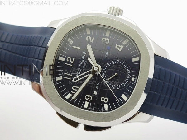 Aquanaut Jumbo 5164A SS Blue Dial on Blue Rubber Strap 324SC – Bild 3
