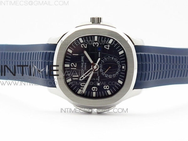 Aquanaut Jumbo 5164A SS Blue Dial on Blue Rubber Strap 324SC – Bild 4