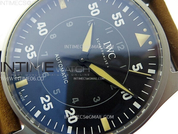 Big Pilot IW329701 Ti M+F 1:1 Best Edition Black Dial on Brown Leather Strap SEIKO 8N-24 – Bild 4