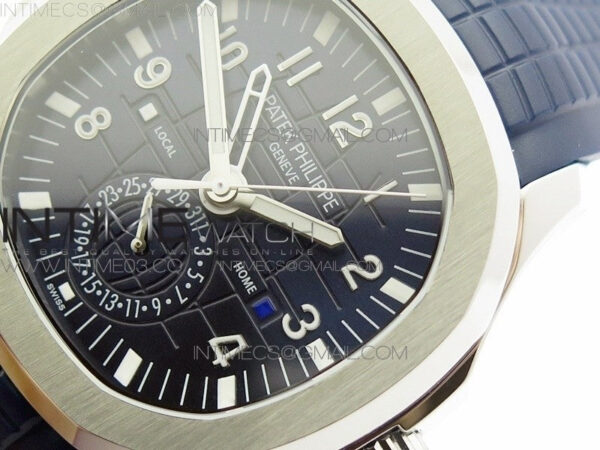 Aquanaut Jumbo 5164A SS Blue Dial on Blue Rubber Strap 324SC – Bild 5