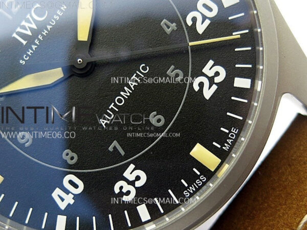 Big Pilot IW329701 Ti M+F 1:1 Best Edition Black Dial on Brown Leather Strap SEIKO 8N-24 – Bild 5