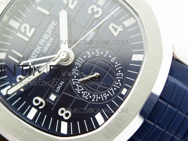 Aquanaut Jumbo 5164A SS Blue Dial on Blue Rubber Strap 324SC – Bild 6
