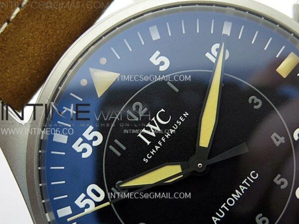 Big Pilot IW329701 Ti M+F 1:1 Best Edition Black Dial on Brown Leather Strap SEIKO 8N-24 – Bild 7