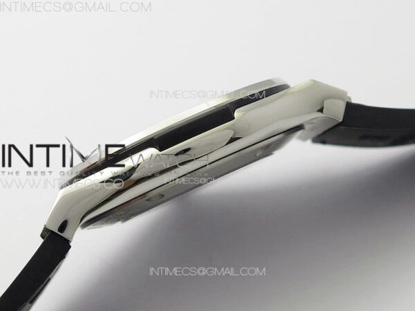 Classic Fusion 42mm SS Paved Diamonds Case And Bezel B50F Paved Diamonds Dial On Gray Gummy Strap A2892 – Bild 10