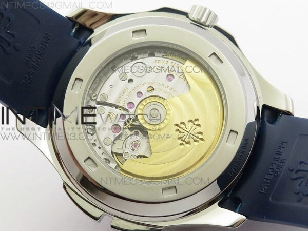 Aquanaut Jumbo 5164A SS Blue Dial on Blue Rubber Strap 324SC – Bild 12