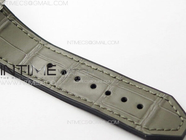 Classic Fusion 42mm SS Paved Diamonds Case And Bezel B50F Paved Diamonds Dial On Gray Gummy Strap A2892 – Bild 13