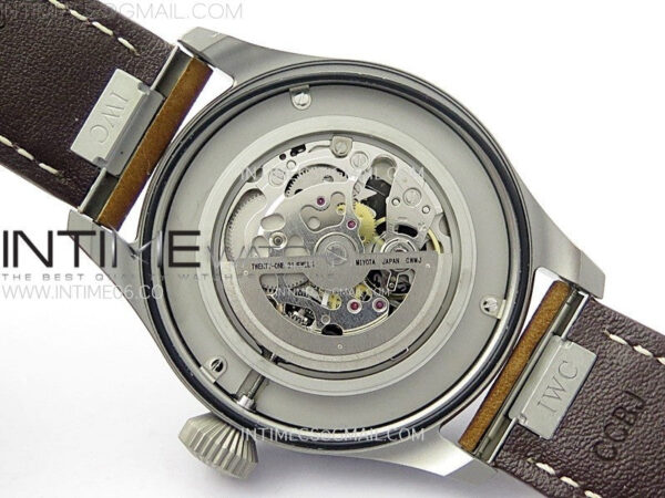 Big Pilot IW329701 Ti M+F 1:1 Best Edition Black Dial on Brown Leather Strap SEIKO 8N-24 – Bild 22