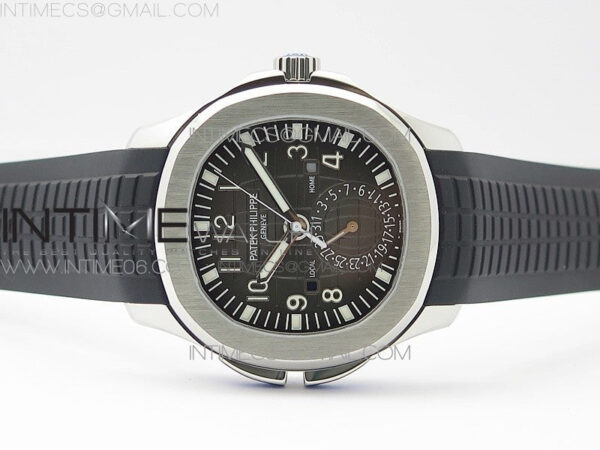 Aquanaut 5164A SS ZF 1:1 Best Edition Black Dial on Black Rubber Strap A324 – Bild 3