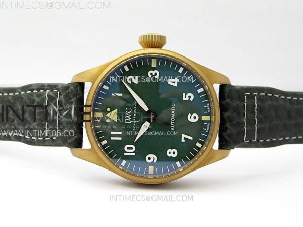 Big Pilot IW329702 Bronze M+F 1:1 Best Edition Green Dial On Brown Leather Strap SEIKO 8N-24 – Bild 3