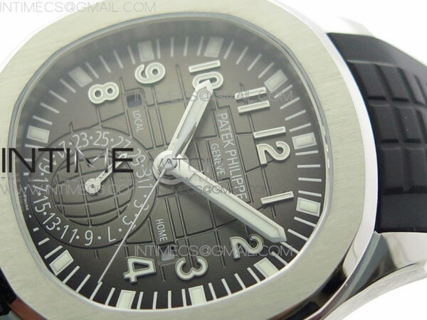 Aquanaut 5164A SS ZF 1:1 Best Edition Black Dial on Black Rubber Strap A324 – Bild 4