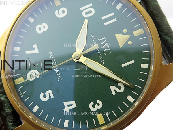Big Pilot IW329702 Bronze M+F 1:1 Best Edition Green Dial On Brown Leather Strap SEIKO 8N-24 – Bild 4