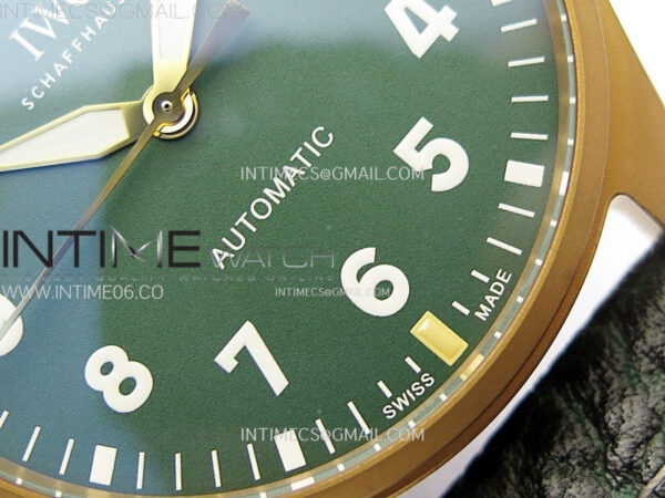 Big Pilot IW329702 Bronze M+F 1:1 Best Edition Green Dial On Brown Leather Strap SEIKO 8N-24 – Bild 5
