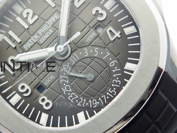 Aquanaut 5164A SS ZF 1:1 Best Edition Black Dial on Black Rubber Strap A324 – Bild 5