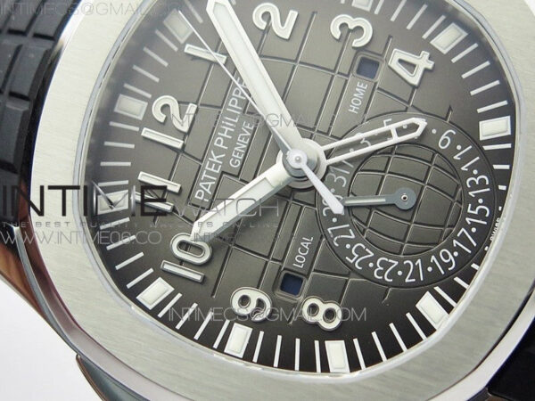 Aquanaut 5164A SS ZF 1:1 Best Edition Black Dial on Black Rubber Strap A324 – Bild 6
