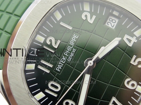 Aquanaut Jumbo MP Best Edition SS Green Dial on Green Rubber Strap A2824 to PP324CS – Bild 6