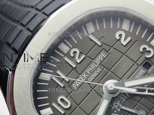 Aquanaut 5164A SS ZF 1:1 Best Edition Black Dial on Black Rubber Strap A324 – Bild 8
