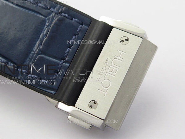 Classic Fusion 42mm SS Paved Diamonds Case And Bezel B50F Paved Diamonds Dial On Blue Gummy Strap A2892 – Bild 11