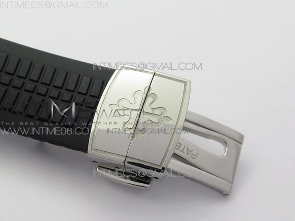 Aquanaut 5164A SS ZF 1:1 Best Edition Black Dial on Black Rubber Strap A324 – Bild 13