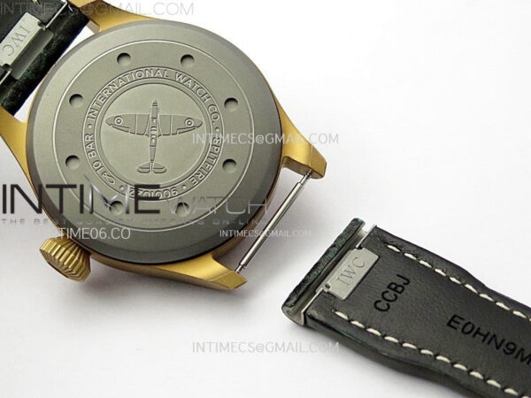 Big Pilot IW329702 Bronze M+F 1:1 Best Edition Green Dial On Brown Leather Strap SEIKO 8N-24 – Bild 18