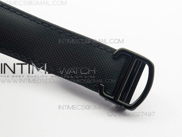 Ballon Bleu 42mm DLC Best Edition Black Dial on Black Nylon Leather Strap A2824 – Bild 7