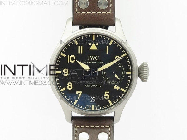 Big Pilot IW501004 TI ZF 1:1 Best Edition Black Dial on Brown Leather Strap A52110