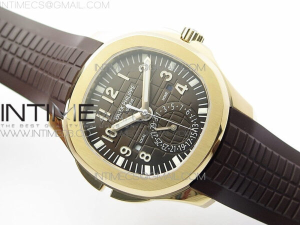 Aquanaut 5164R RG ZF 1:1 Best Edition Brown Dial on Brown Rubber Strap A324 – Bild 2
