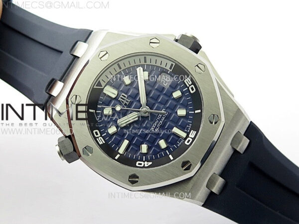 Copy of Royal Oak Offshore Diver 15720 Ceramic Bezel APSF 1:1 Best Edition Black Dial on Black Rubber Strap SA4308 – Bild 3
