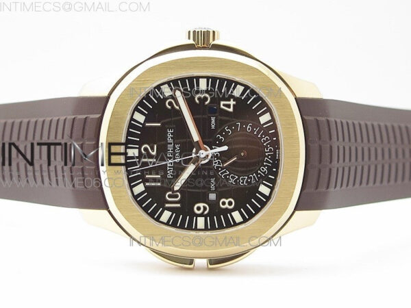 Aquanaut 5164R RG ZF 1:1 Best Edition Brown Dial on Brown Rubber Strap A324 – Bild 3