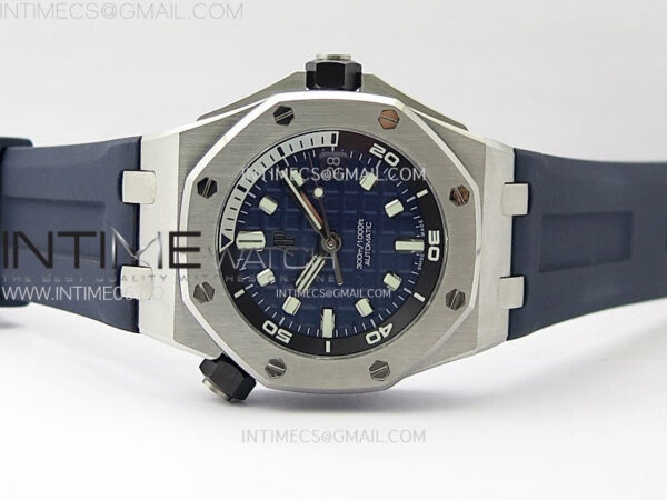 Copy of Royal Oak Offshore Diver 15720 Ceramic Bezel APSF 1:1 Best Edition Black Dial on Black Rubber Strap SA4308 – Bild 4