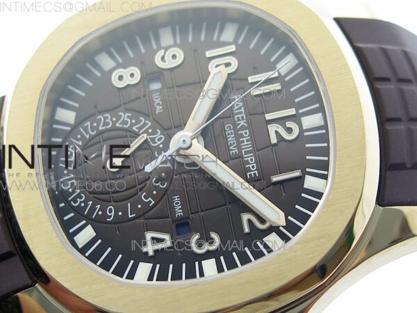 Aquanaut 5164R RG ZF 1:1 Best Edition Brown Dial on Brown Rubber Strap A324 – Bild 4