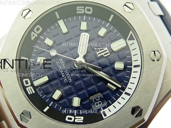 Copy of Royal Oak Offshore Diver 15720 Ceramic Bezel APSF 1:1 Best Edition Black Dial on Black Rubber Strap SA4308 – Bild 5