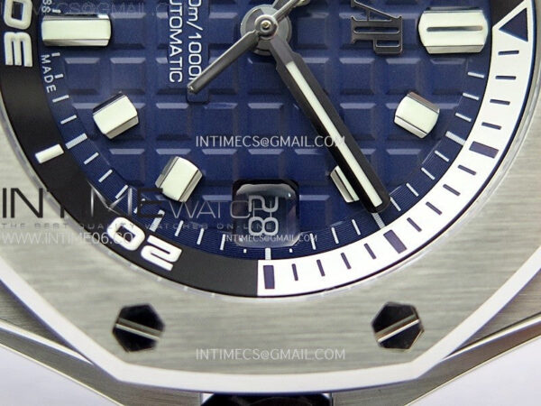 Copy of Royal Oak Offshore Diver 15720 Ceramic Bezel APSF 1:1 Best Edition Black Dial on Black Rubber Strap SA4308 – Bild 6