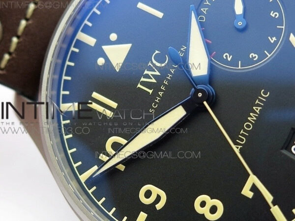 Big Pilot IW501004 TI ZF 1:1 Best Edition Black Dial on Brown Leather Strap A52110 – Bild 6