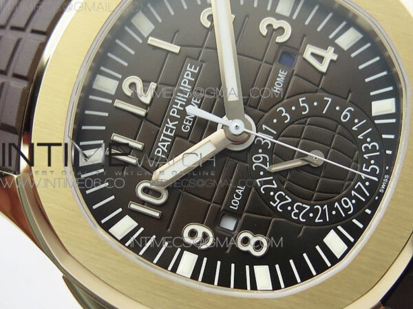 Aquanaut 5164R RG ZF 1:1 Best Edition Brown Dial on Brown Rubber Strap A324 – Bild 7