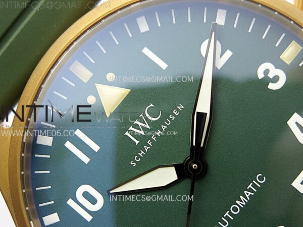 Big Pilot IW329702 Bronze M+F 1:1 Best Edition Green Dial on Green Rubber Strap SEIKO 8N-24 – Bild 7