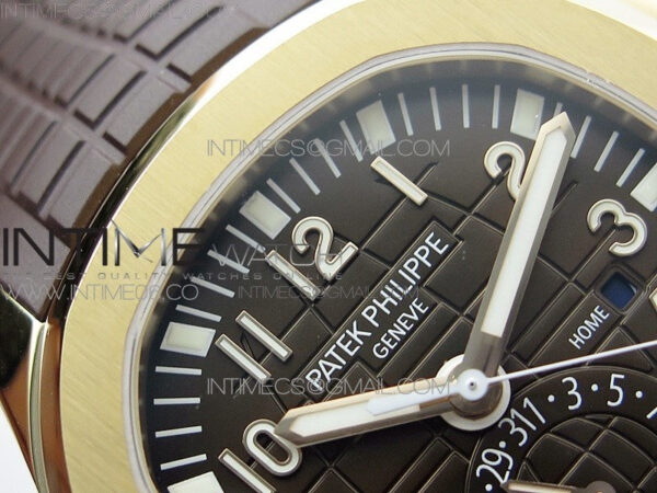 Aquanaut 5164R RG ZF 1:1 Best Edition Brown Dial on Brown Rubber Strap A324 – Bild 8