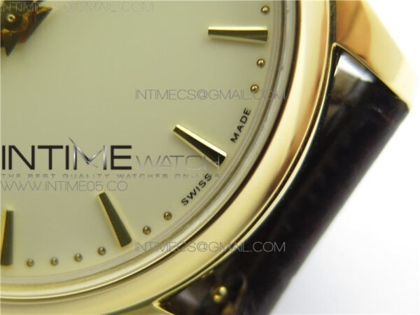 Calatrava 5227R YG ZF 1:1 Best Edition Ivory Dial on Brown Leather Strap A324CS – Bild 8