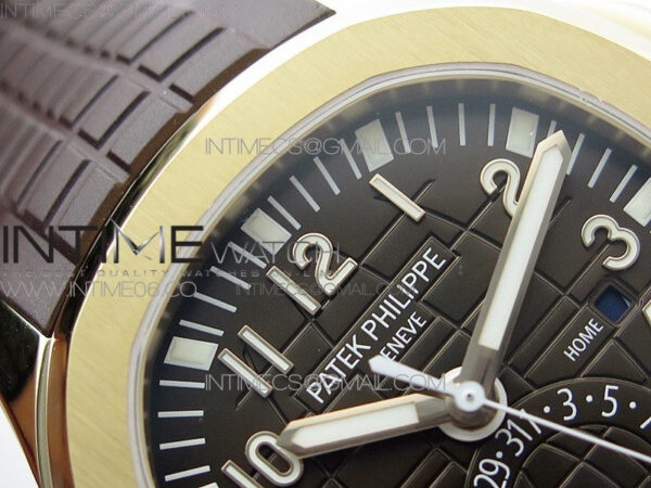 Aquanaut 5164R RG ZF 1:1 Best Edition Brown Dial on Brown Rubber Strap A324 – Bild 9