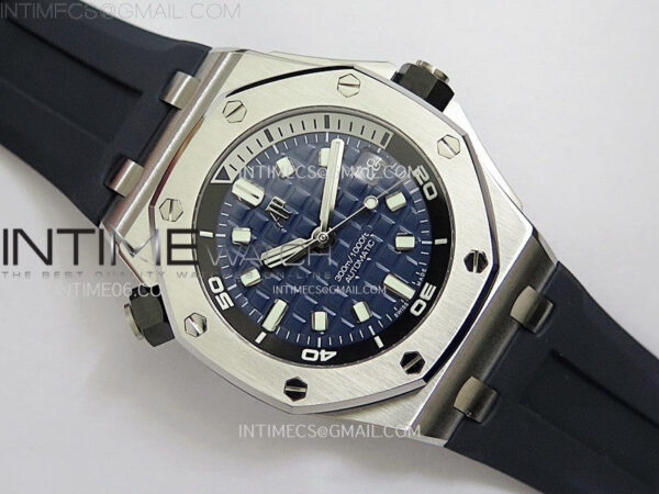 Copy of Royal Oak Offshore Diver 15720 Ceramic Bezel APSF 1:1 Best Edition Black Dial on Black Rubber Strap SA4308 – Bild 10