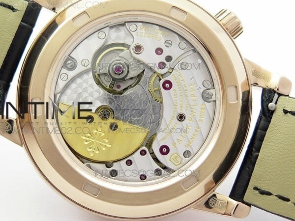 6104P Moon RG Black Dial Diamond Bezel on Black Leather Strap A240 – Bild 13