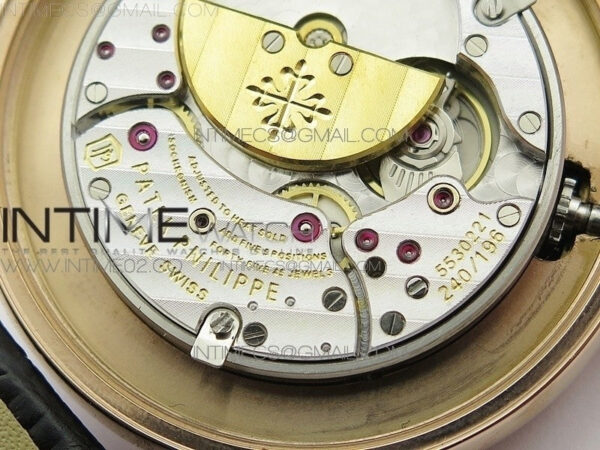 6104P Moon RG Black Dial Diamond Bezel on Black Leather Strap A240 – Bild 14